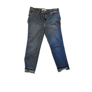 KanCan Womens Size 13 Distressed Frayed Hem‎ Jeans Denim Blue